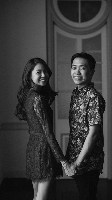 Casual couple portrait in heritage house Melaka