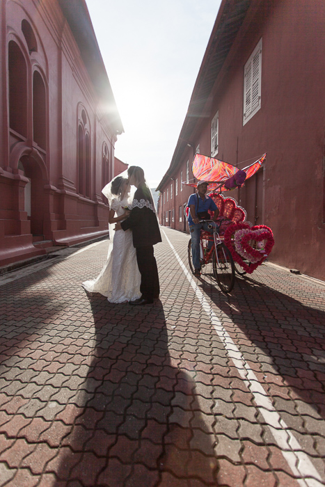 Prewedding with beca bicycle in Melaka