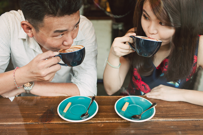 Cafe latte with the lovely couple