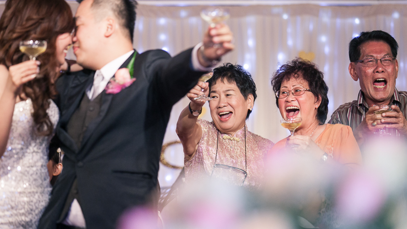 Stage toasting with family at Equatorial Hotel Melaka