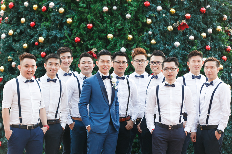 Wedding ceremony near Christmas at a church in Melaka