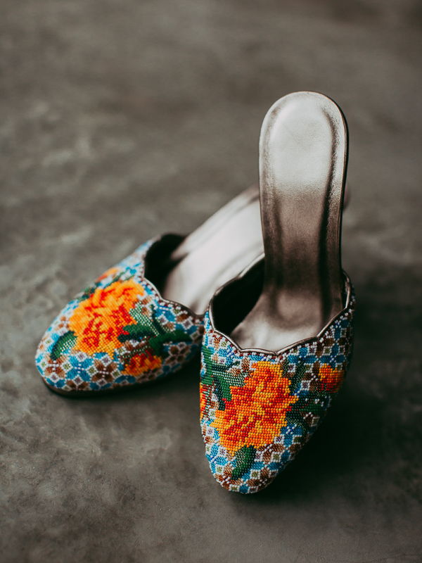 Baba Nyonya beaded shoes for wedding