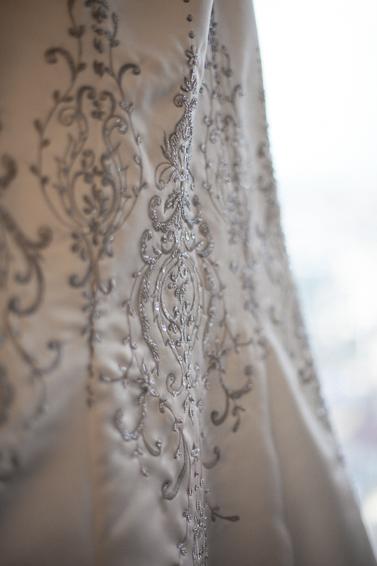 Wedding gown detail